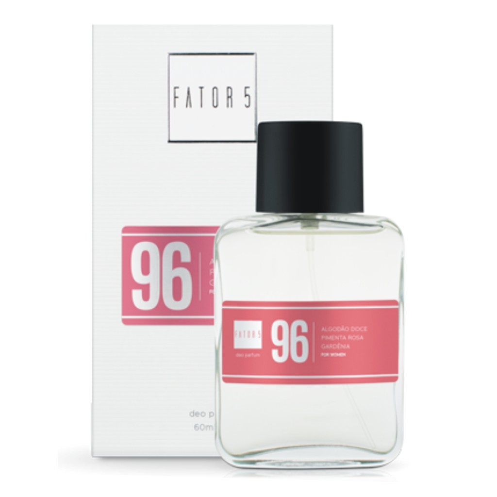 Perfume Feminino Fator 5 96 Algodão Doce Pimenta Rosa Gardênia