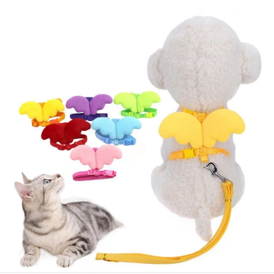 Coleira Peitoral Com Guia e Asas de Anjo Ajustável Para Gatos em Oferta na Shopee