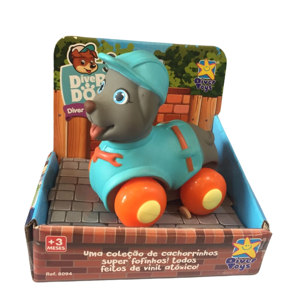 Patrulha Canina Dogs Diver Mordedor De Carrinho Bebe Divertoys Diversão Alegria