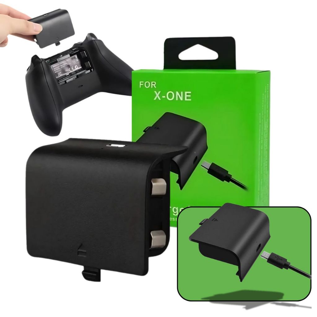 Bateria Carregador Xbox One Cabo Recarregável P/ Controle Charge em Oferta na Shopee