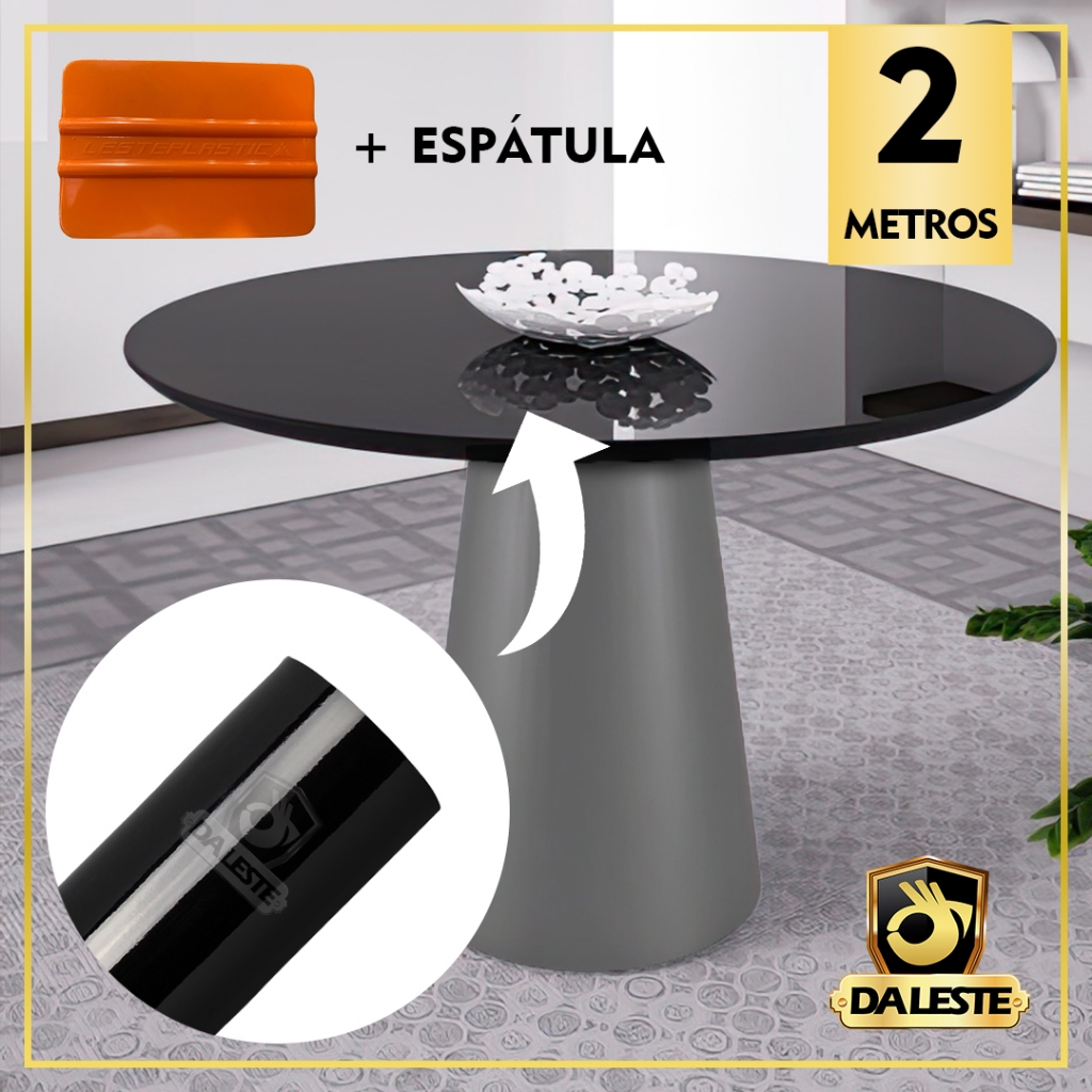 2 e 4 Metros Adesivo Preto Laquear (laca) Mesa Vidros ou Eletrodomesticos Decoração + Espatula Para Aplicação em Oferta na Shopee