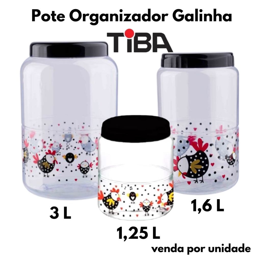 Pote Plástico com tampa de Rosca - unidade