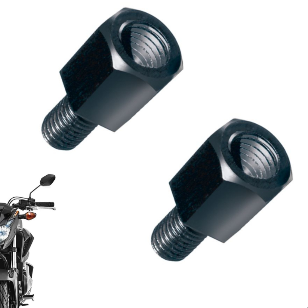 Adaptador GVS Espelho Retrovisor Rosca M8 Direita Para M10 Direita Par em Oferta na Shopee