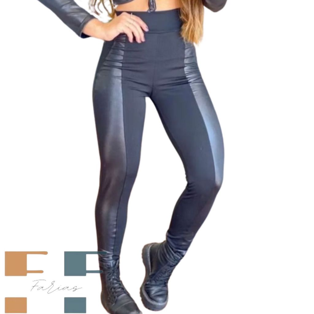 Calça Feminina Legging Montaria Suplex Flanelada Com Detalhe Cirre