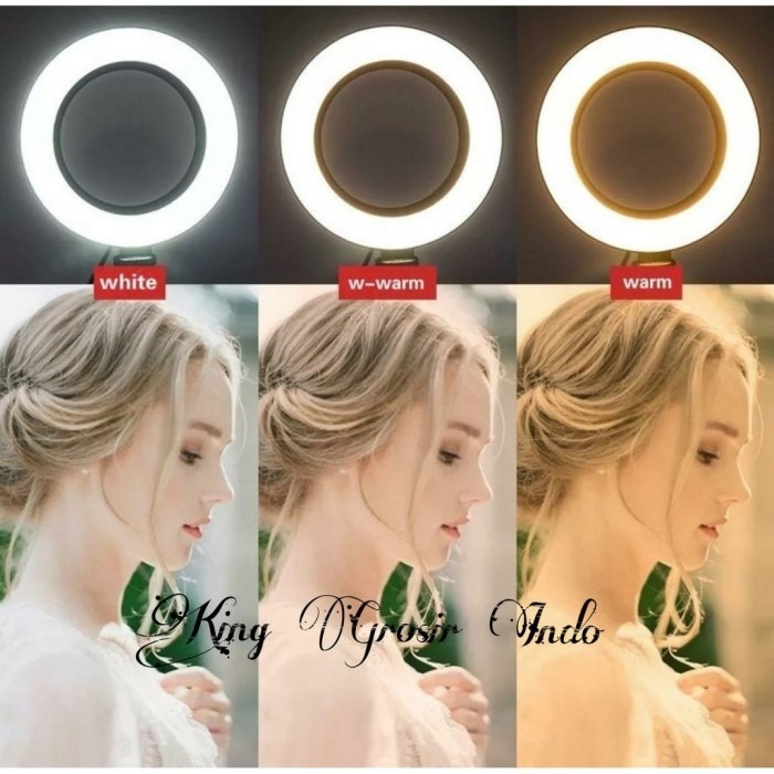 Ring Light Iluminador LED Ring Light 13” com Tripé 1,80m, Controle de Brilho e Suporte para Celular