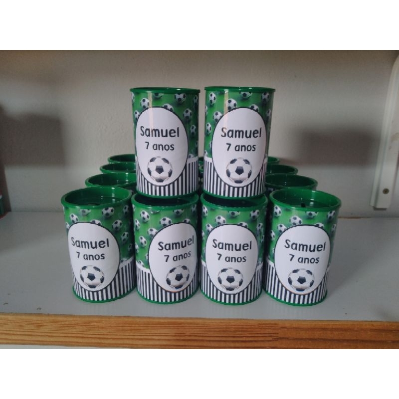10 Lembrancinha Cofrinho Personalizado Futebol - Vários Times