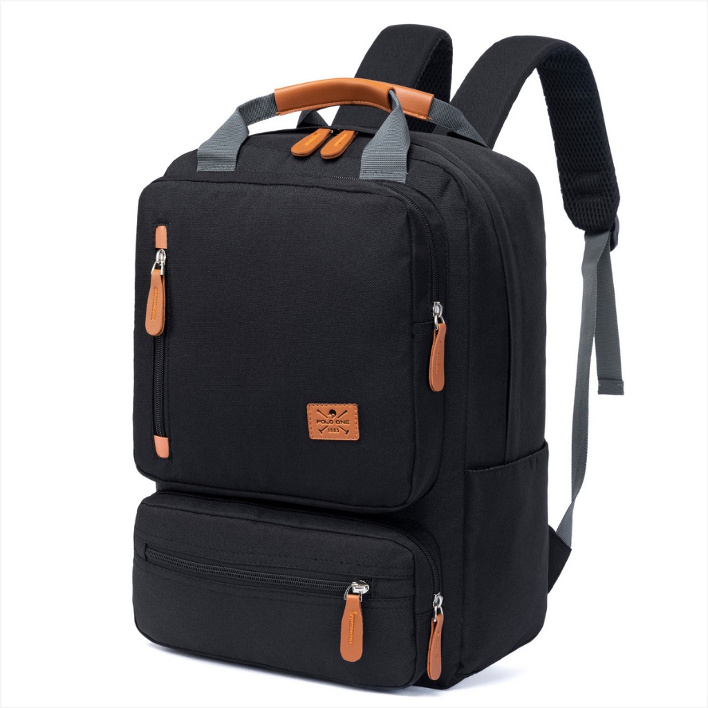 Mochila Bolsa Polo One Reforçada Expansiva Notebook Faculdade Trabalho