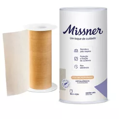 Fita Cirúrgica Microporosa Adesiva Para Curativo Bandagem Bege Hipoalérgica Missner 10cm x 4,5m