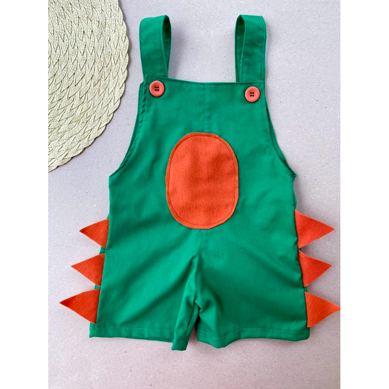 jardineira dinossauro/ fantasia dino/ Dino menina em Oferta na Shopee