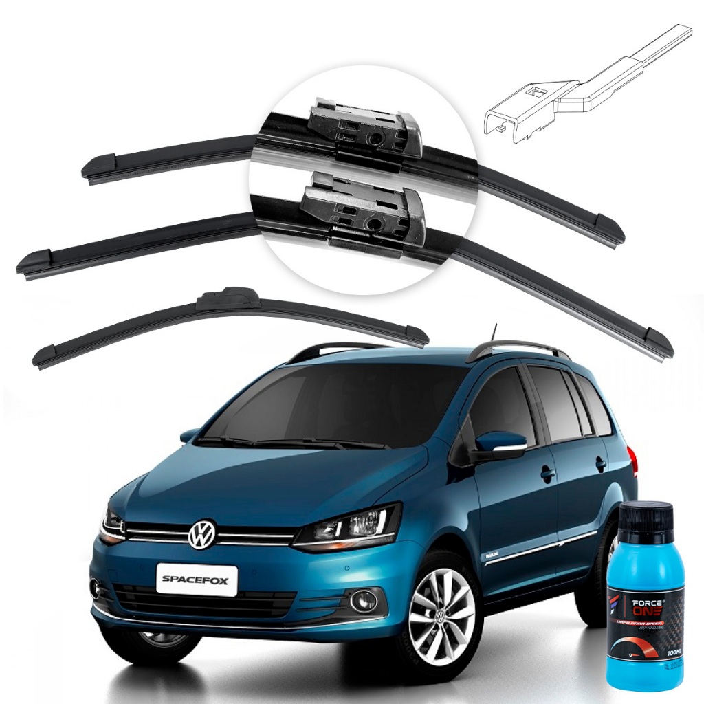 Palheta Limpador de Parabrisa Volkswagen SpaceFox ano 13 a 19 Especifica Dianteira e Traseira em Oferta na Shopee