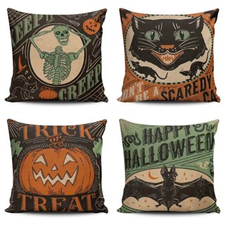 Kit 4 Capas de Almofada 45X45 Temáticas Oxford Enfeite Halloween Dia das Bruxas em Oferta na Shopee