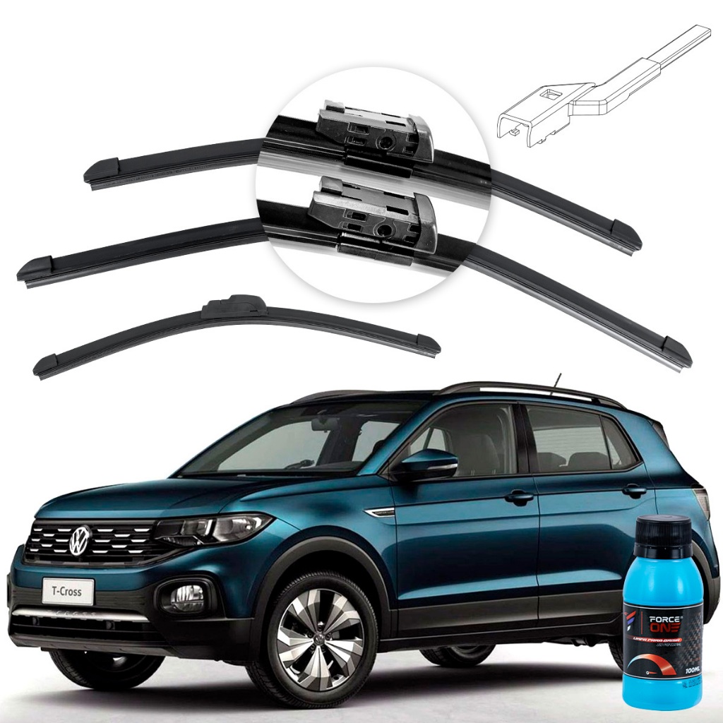 Palheta Limpador de Parabrisa Volkswagen T-Cross ano 19 a 2024 Dianteira e Traseira em Oferta na Shopee