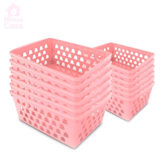 Kit 10 Cestos Organizadores Rosa Para Organizar Gaveta de Bebê, Geladiera, Armários e Mais em Oferta na Shopee