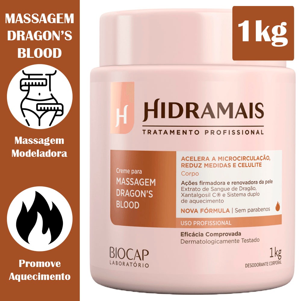 Creme Para Corpo Hidramais Profissional Para Massagem Dragon's Blood 1kg - Beauty