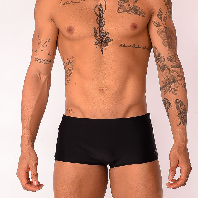 Sunga Boxer Masculino Adulto Cores lisas Moda praia natação Tradicional surf verão Básico