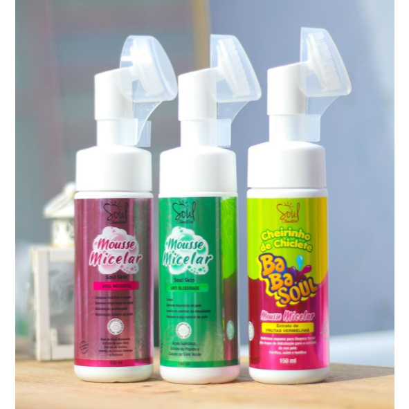 Mousse Micelar Facial Soul Cosméticos Limpeza Suave e Refrescante