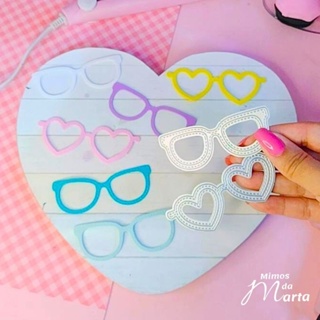 Faquinha de corte e relevo scrapbook óculos 8cm em Oferta na Shopee
