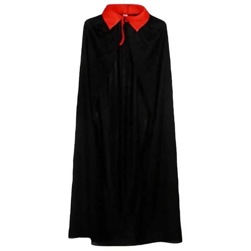 Capa Fantasia Vampiro Festa Halloween Adulto Preta