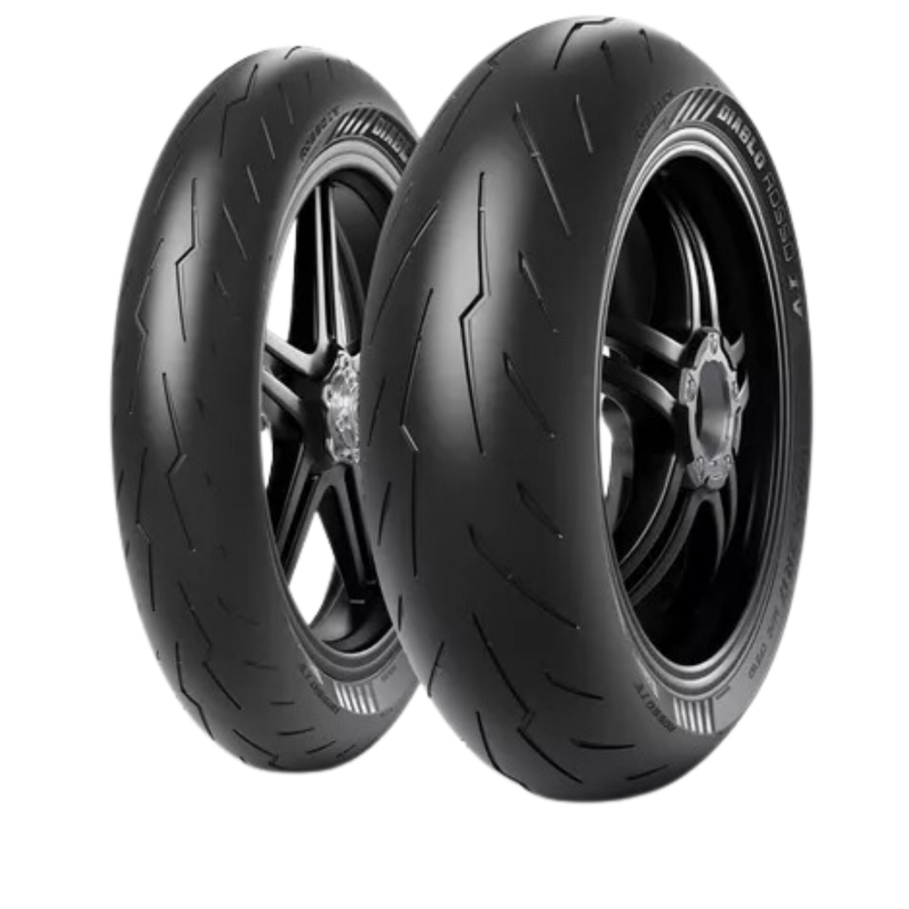 Par Pneu Diablo Rosso 4 Pirelli 120/70-17 + 200/60-17 Moto