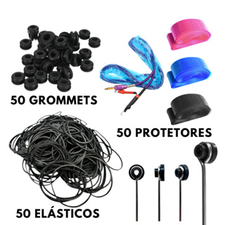 Kit Tatuagem Grommets haste + protetor de cabo + Borracha Elástica em Oferta na Shopee