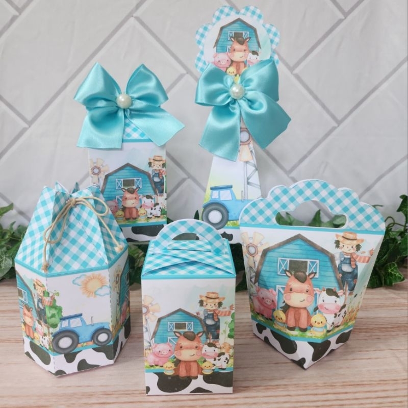 Fazendinha Menino Kit Personalizado Kit Festa l Lembrancinha l Aniversario l Caixinhas Personalizadas l Festa Infantil