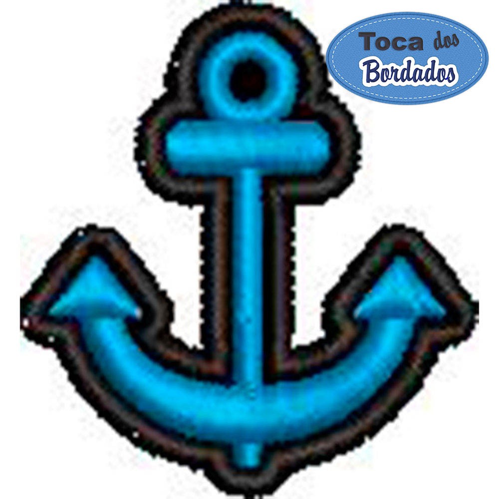 Patch Bordado Âncora 4x4 cm Cód.6274