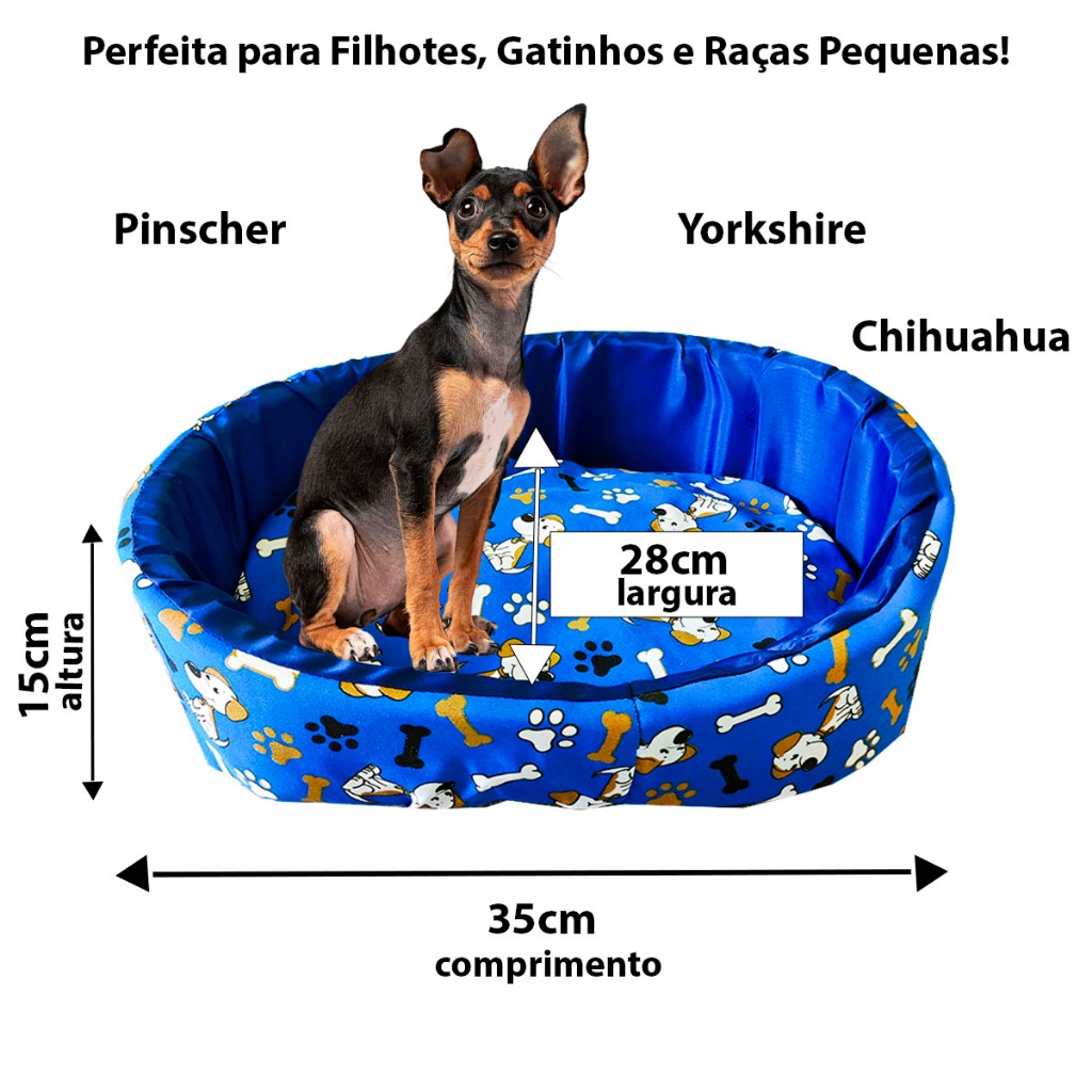 Cama Pet Europa Oval Nº1 MicroPet - Porte Pequeno em Oferta na Shopee