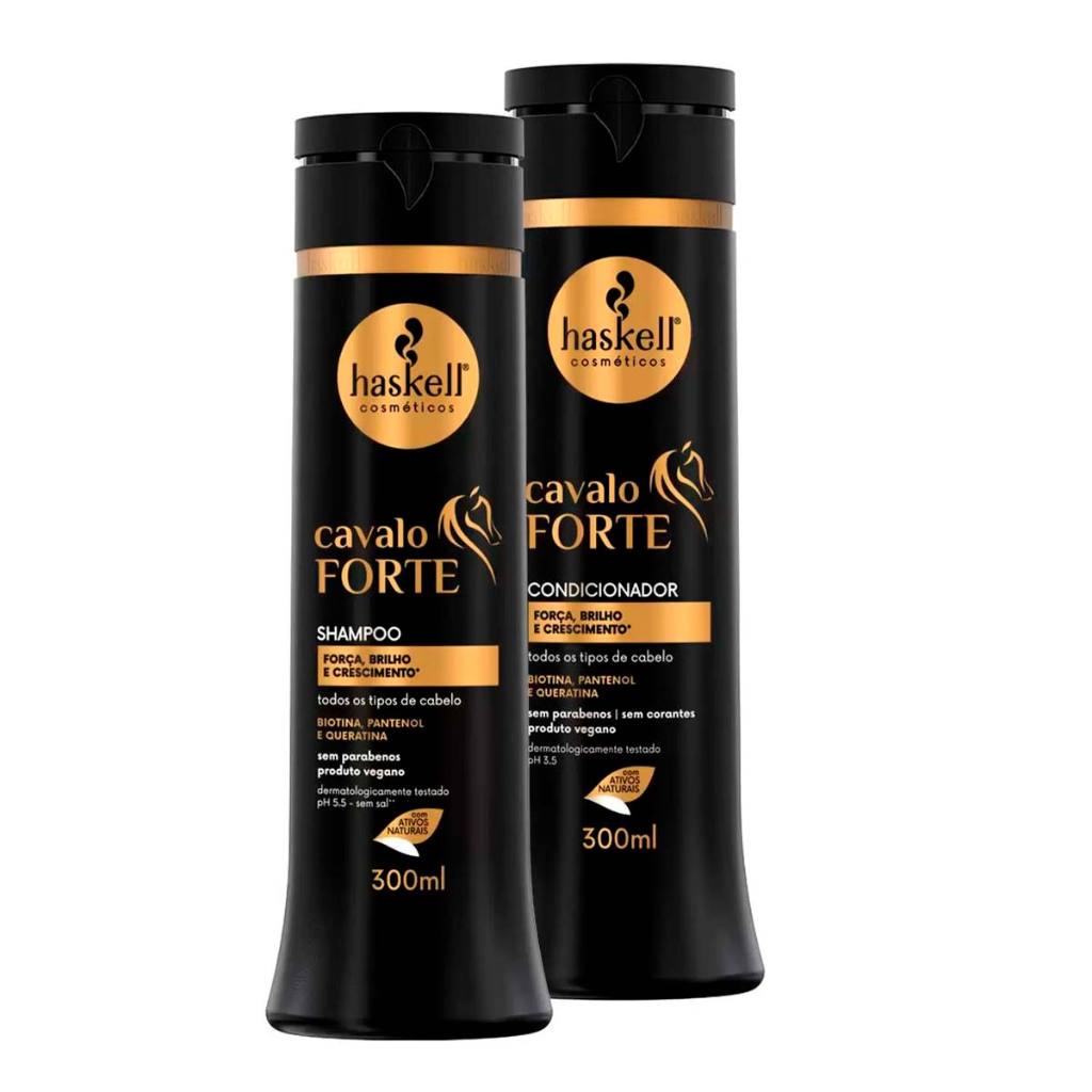 Kit Haskell Cresce Cabelo Shampoo e Cond Cavalo Forte 300ml