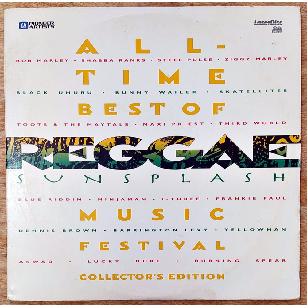 Laser Disc - All Time Best of Reggae Sunsplash Festival - Vídeo Musical - Pioneer Artists - Raro
