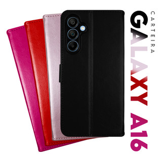Capa Case Capinha Carteira Flip Cover Couro Sintético PRETA Para Samsung Galaxy A16 4g A165 / A16 5g A166 tela 6.7 Cell in Power25 em Oferta na Shopee