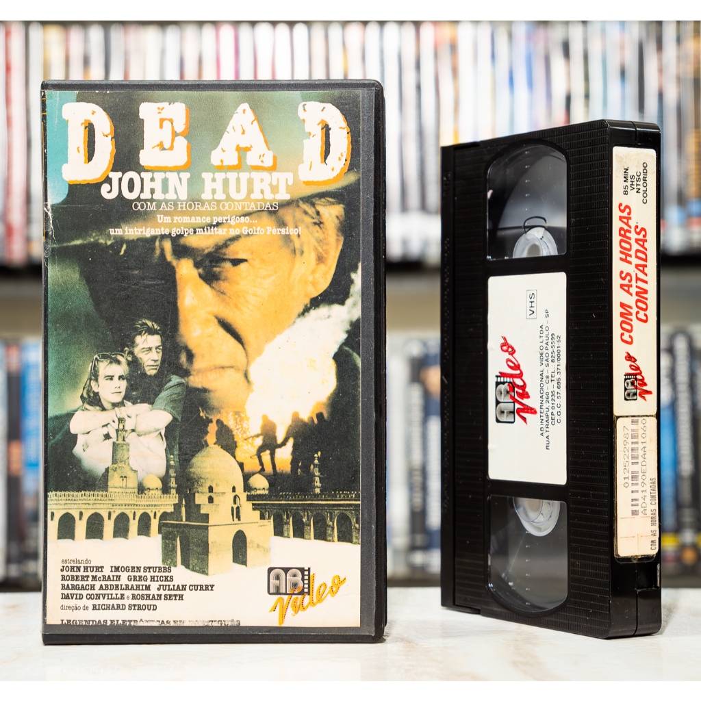 VHS DEAD - Com As Horas Contadas - LEGENDADO - John Hurt - Original - Fita de Vídeo Filme - AB Vídeo - Raro