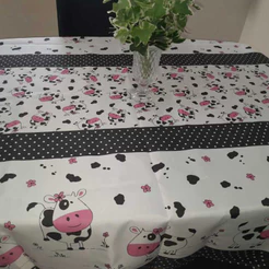 TOALHA DE MESA VAQUINHA OXFORD 4\6\8\10CADEIRAS COZINHA LAZER