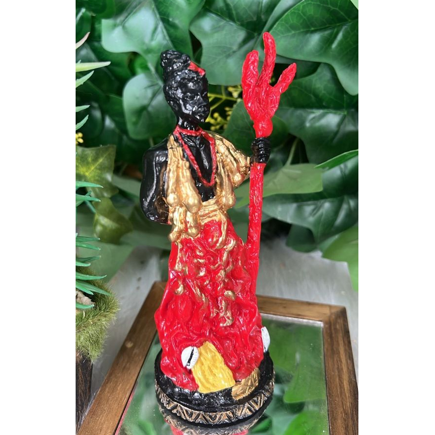 Orixá Exu 15 cm em Resina Religião Umbanda Candomblé