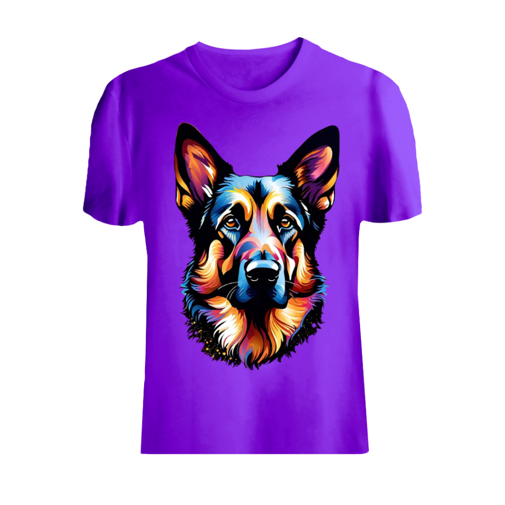 Camiseta Infantil e Adulto Cachorro Pastor Alemão Dog Blusa 100% Algodão Babylook Envio Rapido