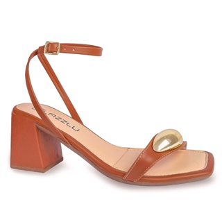 Sandália Feminina Salto Quadrado Bloco Grosso Baixo Confortável Festa em Oferta na Shopee