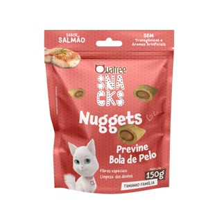 Petisco Snack Quatree Gatos Nuggets Salmão Bola de Pelo 150 gr em Oferta na Shopee