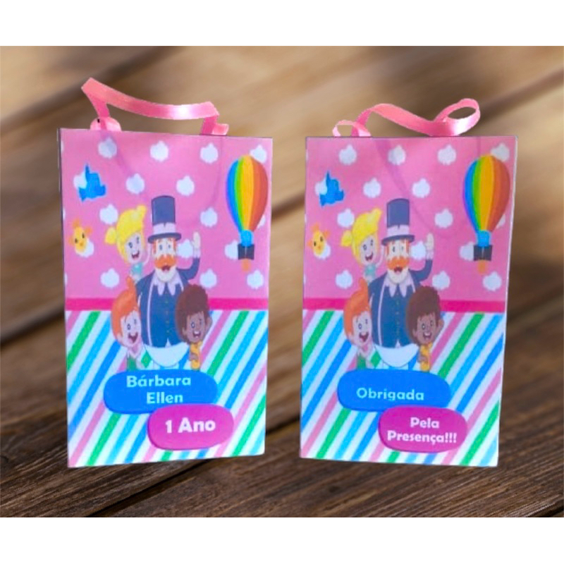 Sacolinha personalizada Mundo bita 15 unidades