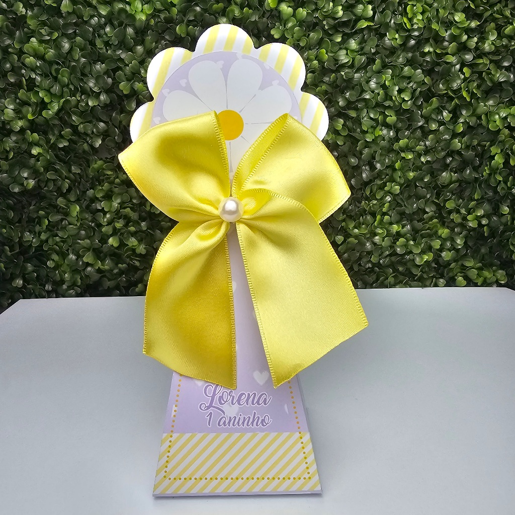 Caixa Cone Pirâmide MARGARIDAS LILÁS ROXA - Personalizados - Festa infantil - Aniversário - Lembrancinha