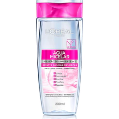 Água Micelar 5 Em 1 200ml, L'Oréal Paris, 200ml, Demaquila, Limpa, Purifica, Suaviza.