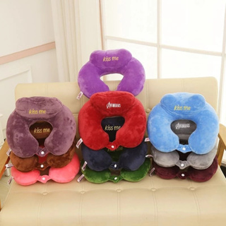 Almofada Pescoço Viagem Lisa Botão Suede Toque Macio - Corcunda de Camelo em Oferta na Shopee