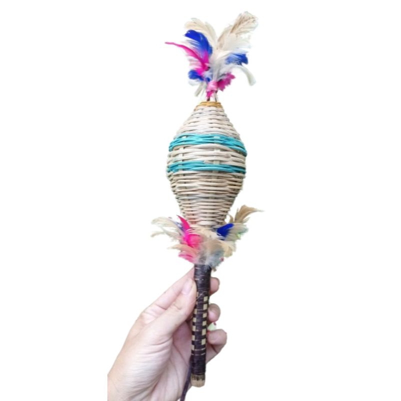 Maraca Indígena de Palha Tupi Guarani