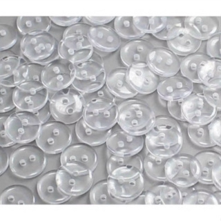 Botão transparente 2 furos tamanho 18 20 e 28 em Oferta na Shopee