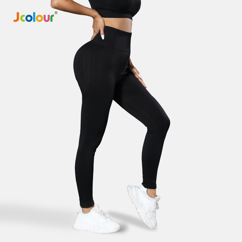 Jcolour Calça Legging Cintura Alta Feminina Sport Original Academia Fitness em Oferta na Shopee