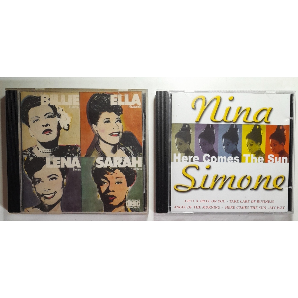 2 cds, Nina Simone, Here Comes The Sun + Billie, Ella, Lena, Sarah. 2 mídias intactas.