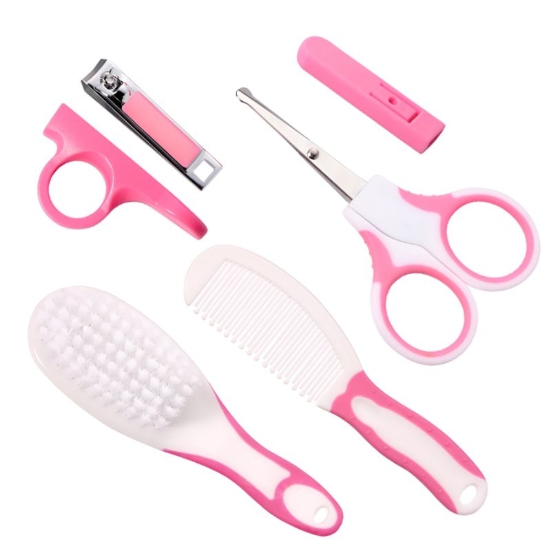 kit Higiene Infantil Cuidado Completo Escova Pente Cortador Tesoura