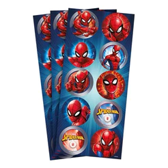 30~150 ADESIVO SPIDER MAN HOMEM ARANHA REDONDO Regina(CHOCO)