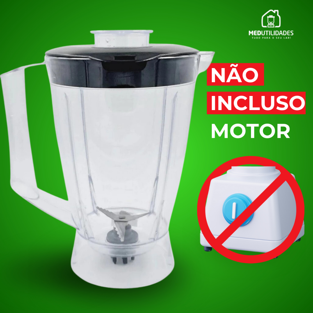 Copo serve para Walita Philips Multiprocessador RI 7625 RI7630 Mondial Funkchen Premium Cristal