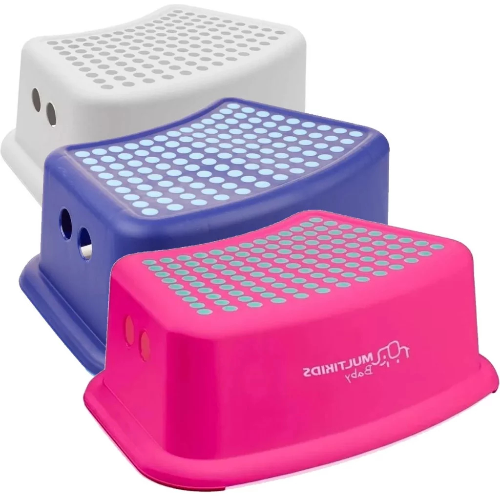 Degrau Infantil Banquinho Criança Banheiro Antiderrapante Auxiliar Pés Vaso Sanitário Adulto cócoras