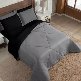 Edredom Cama Quarto Casal Queen Dupla Face Quentinho