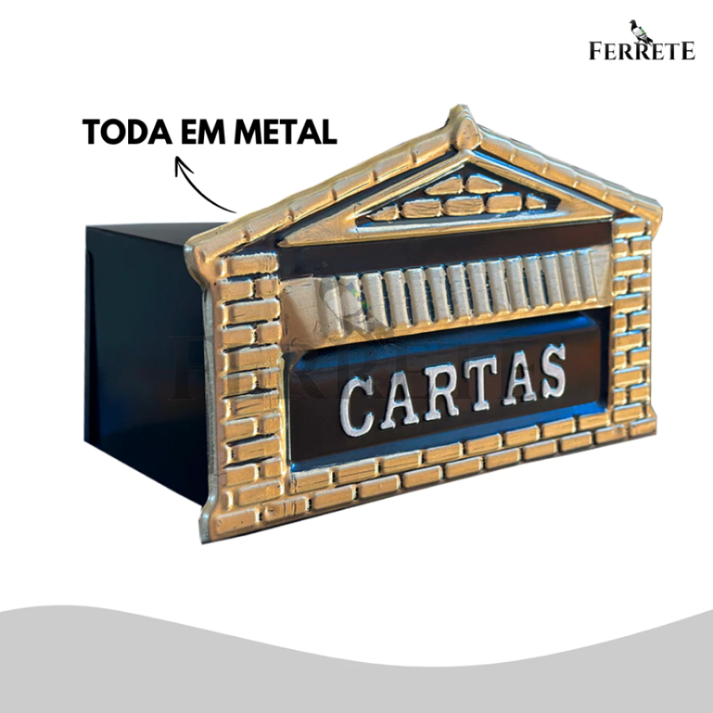 Caixa de Correio de Metal Modelo Tijolinho 15x25cm Para Muro e Grade em Oferta na Shopee